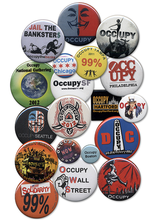Occupy political buttons