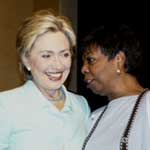 Hillary Clinton and Lottie Shackelford