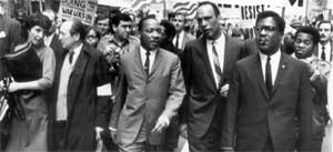 M.L. King, Al Raby, Bernard Lee and Jack Spiegel