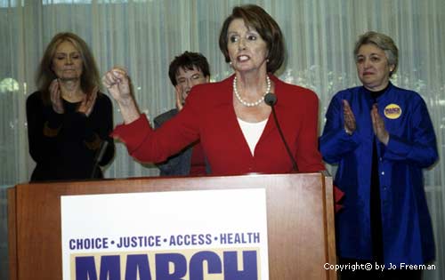 Nancy Pelosi, Gloria Steinem, Kim Gandy and Ellie Smeal