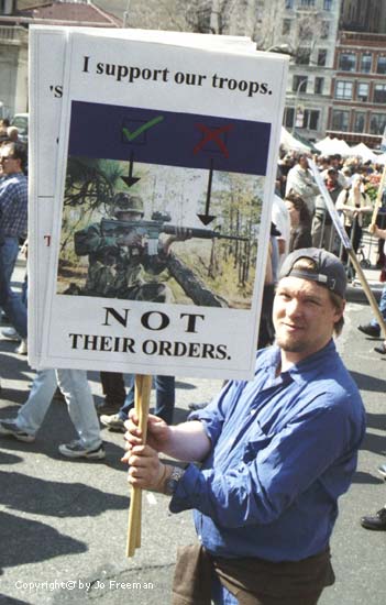 I support our troops. Not their orders